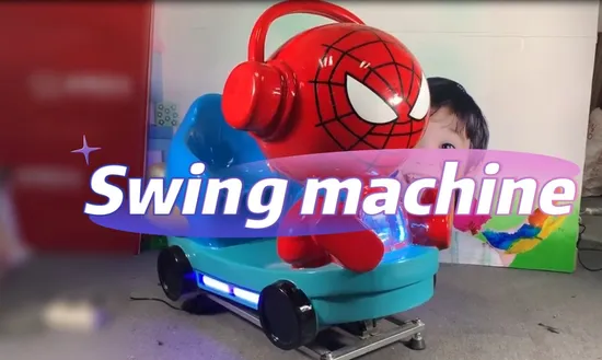 Ama Fiberglas Material Kiddy Rides Swing Münzbetriebenes Auto Kinderkarussell Reitmaschine
