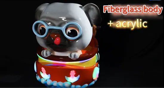 Ama 3D Niedlichen Hund Schaukel Auto Maschine Video Münze Betrieben Kiddie Auto Münze Betrieben Kinder Spiel Maschine Kiddie Fahrt