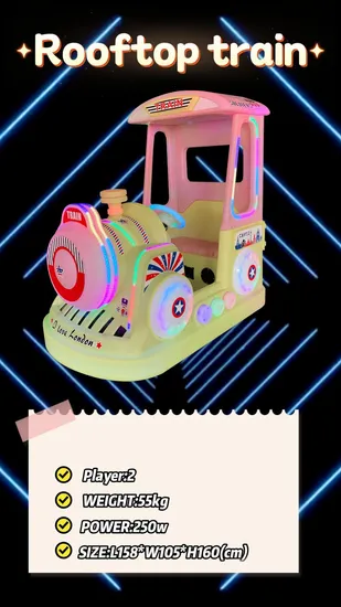 Ama New Outdoor Amusement 6V Battery Powered Electric Ride on Kids Bumper Cars with Remote for Sale 